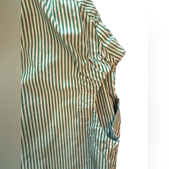 Pearl by Lela Rose Oversized Poplin Cotton Striped Button Down Blouse Size XS - Picture 8 of 12